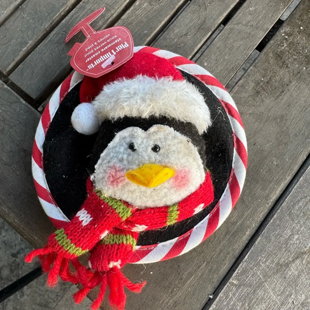Pier 1 Imports Festive Penguin Coaster